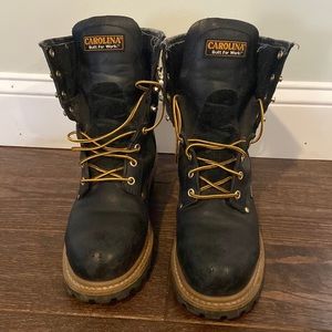 Women’s Carolina waterproof/steel toe logger boots - size 9